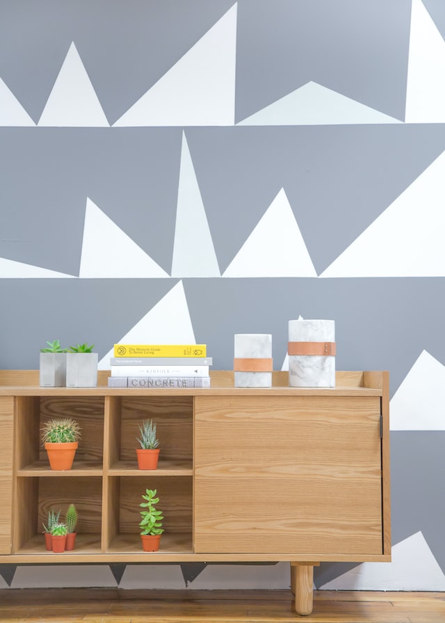 wallpaper with geometrical shapes